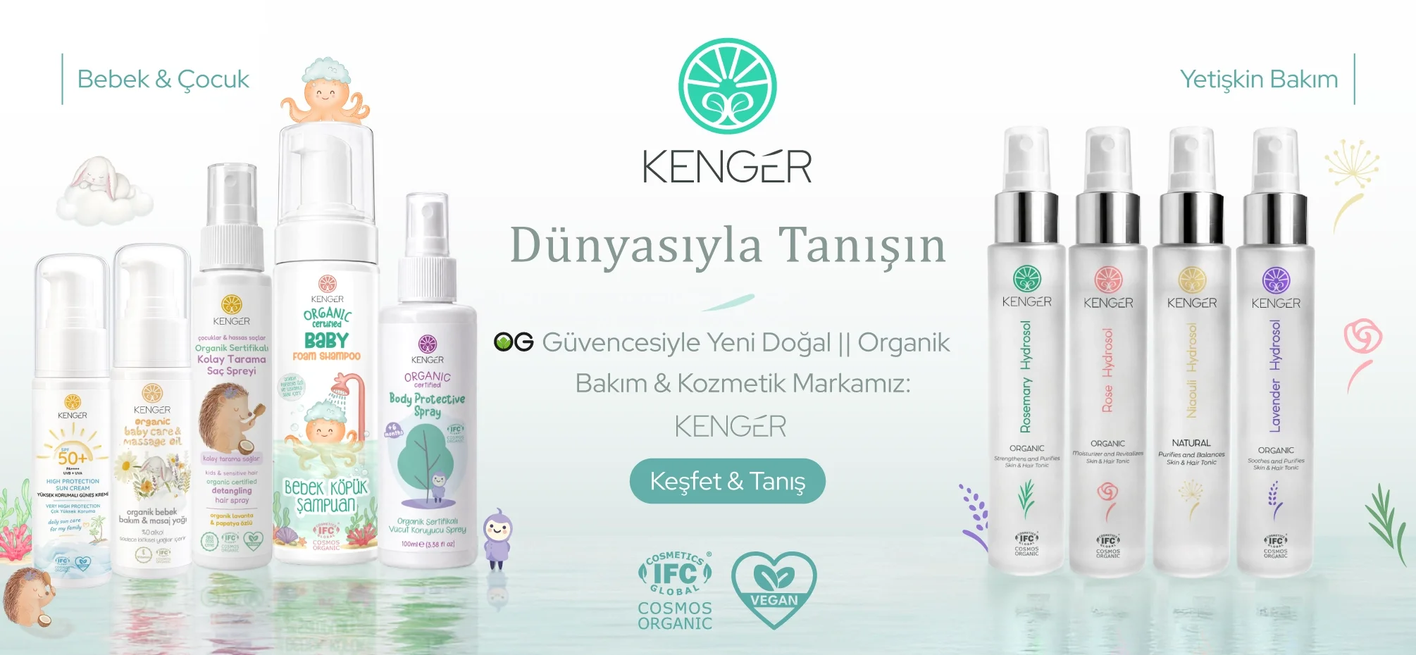 Organik Sertifikalı Doğal Bebek Bakım Ürünleri | KENGER