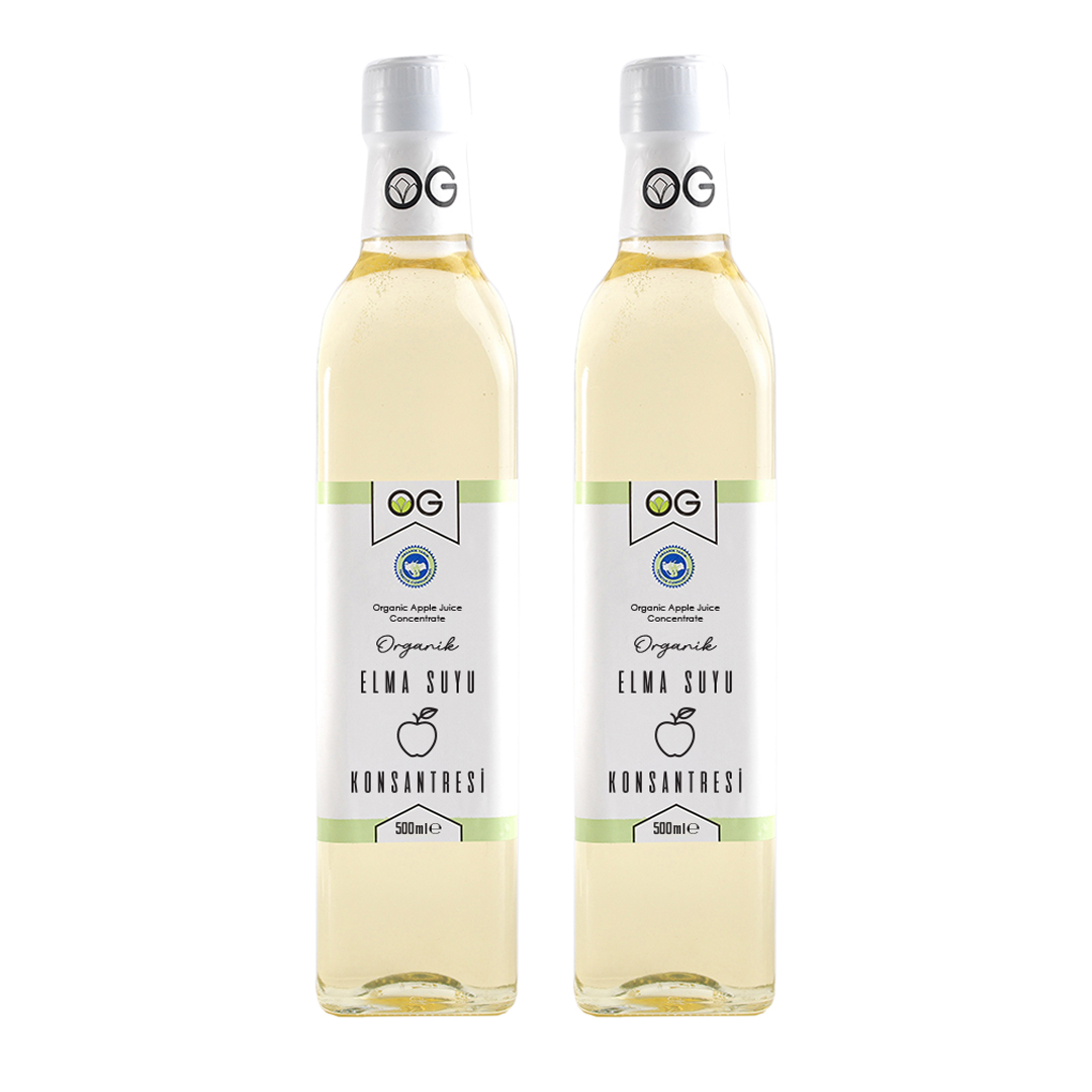 2 Adet Organik Elma Suyu Konsantresi 500 GR