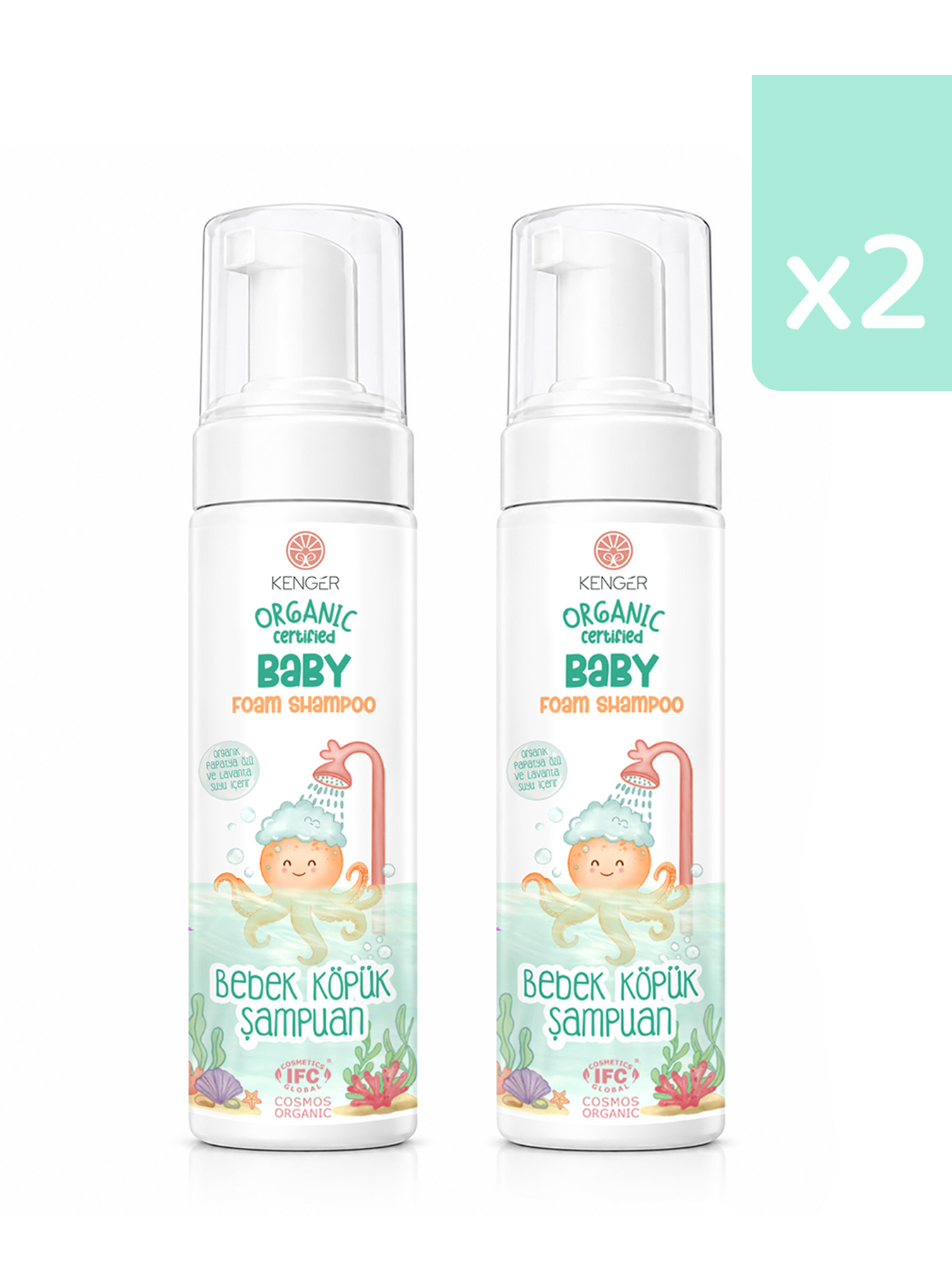 2'li Organik Bebek Köpük Şampuan 200 ml