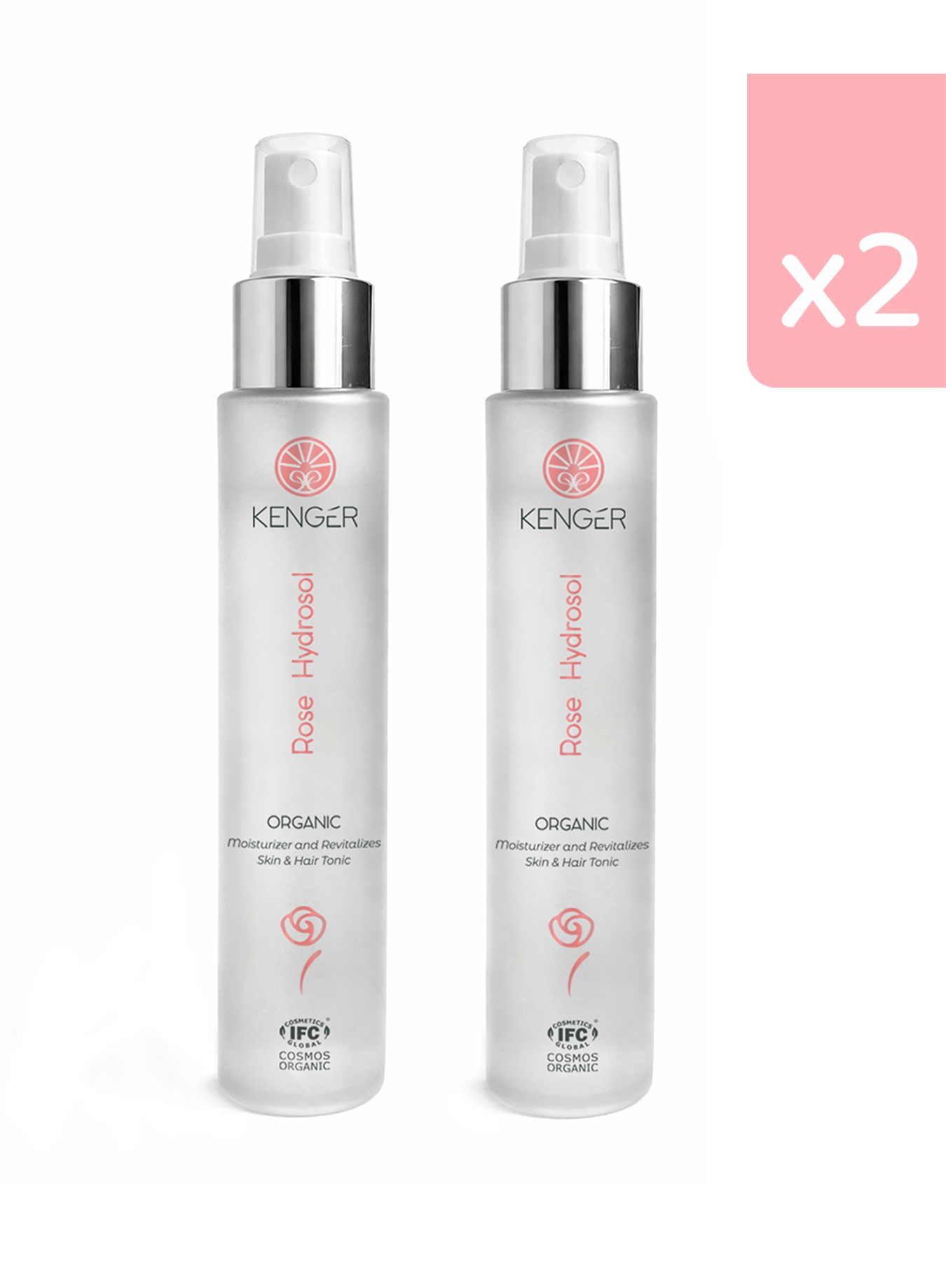 2'li Organik Gül Hidrosolü 100 ml