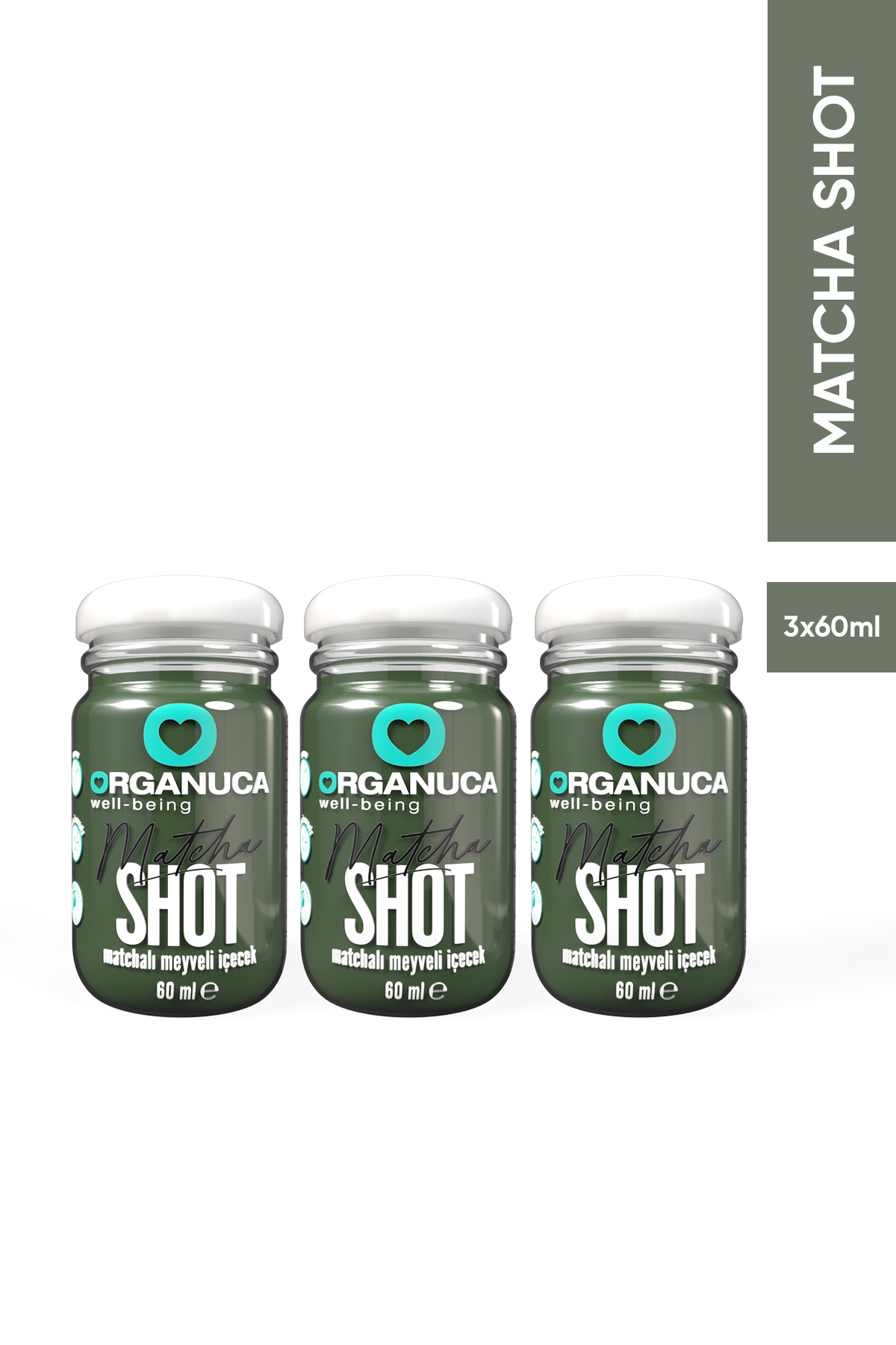 3'lü Matchalı Meyveli İçecek Shot 60 Ml