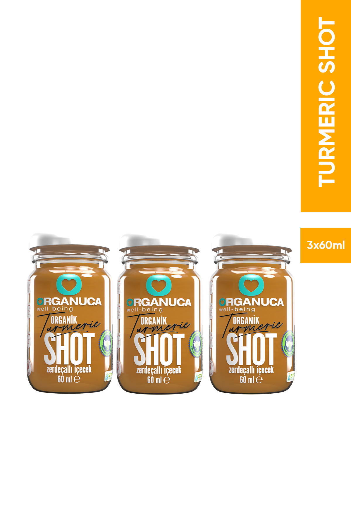 3'lü Organik Zerdeçallı İçecek Shot 60 Ml