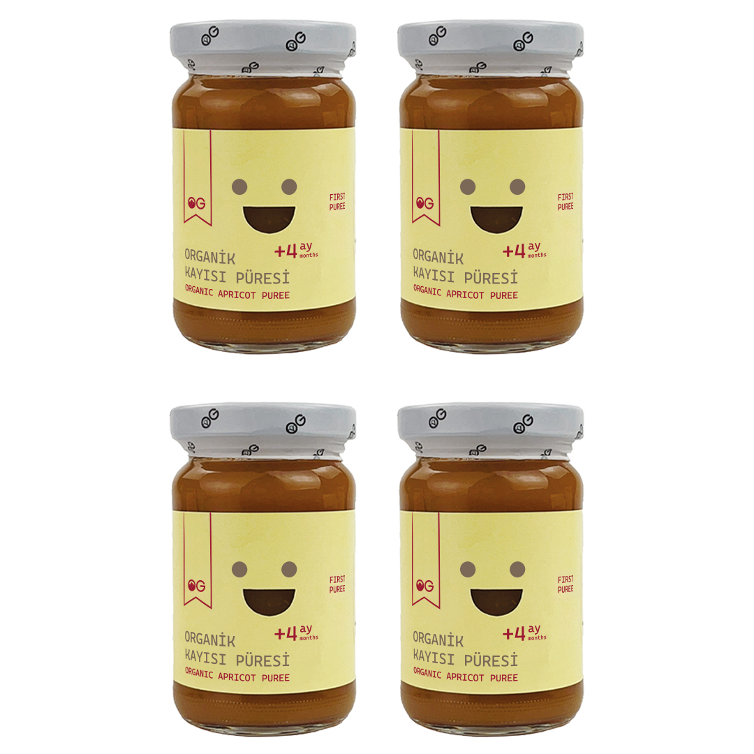 4'lü Organik Kayısı Püresi 100 G +4 Ay