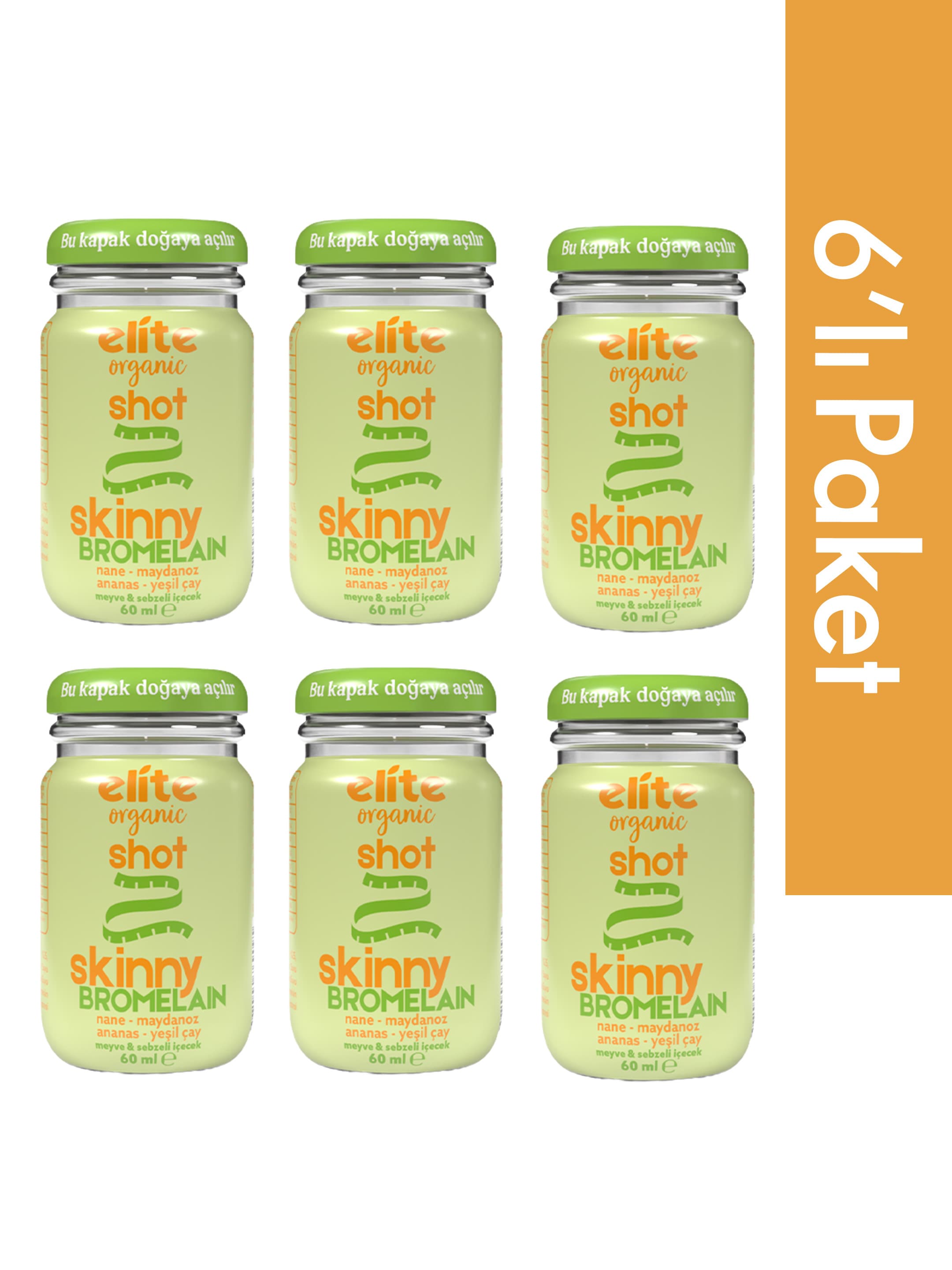 6'lı Skinny Bromelain Shot 60 ml
