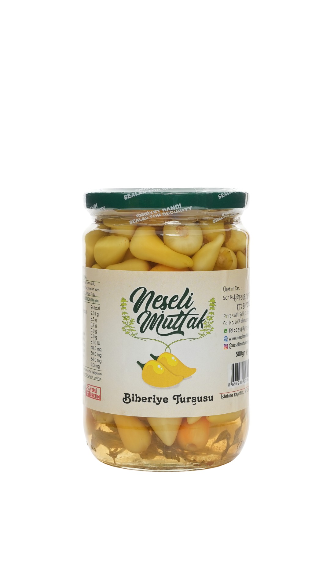 Biberiye Turşusu 580  Gr