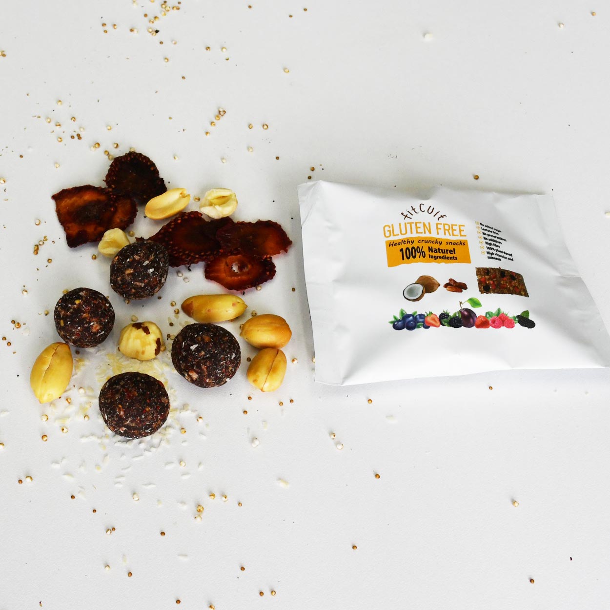 Glutensiz Hurma Tops Çilekli 25 Gr