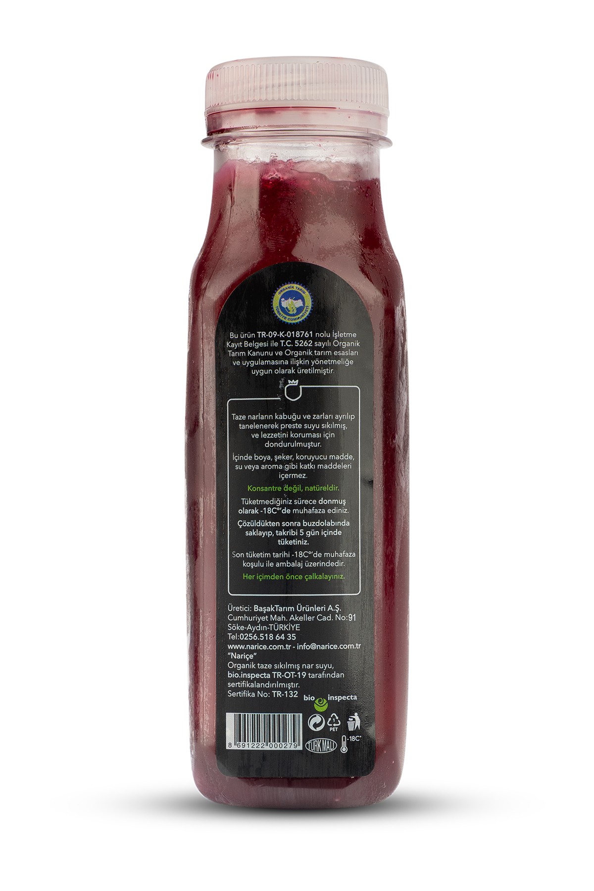Nariçe Organik Nar Suyu 250 Ml Nariçe Organik Nar Suyu 250 Ml