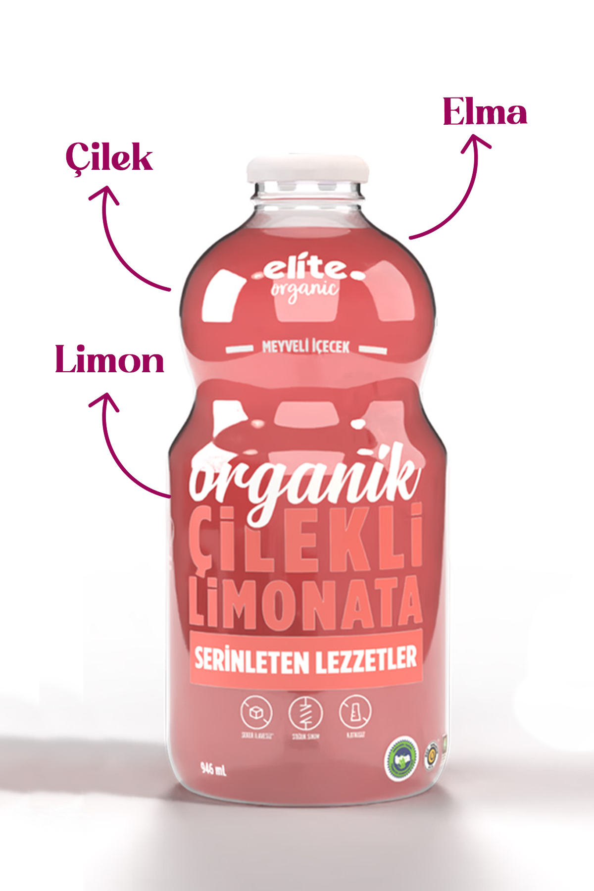 Organik Çilekli Limonata 946 Ml