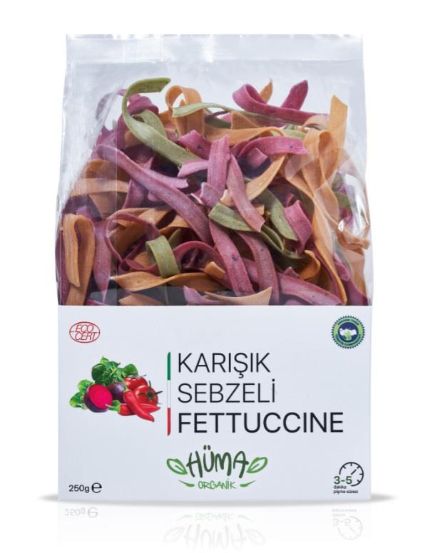 Organik Karışık Sebzeli Fettuccine 250GR