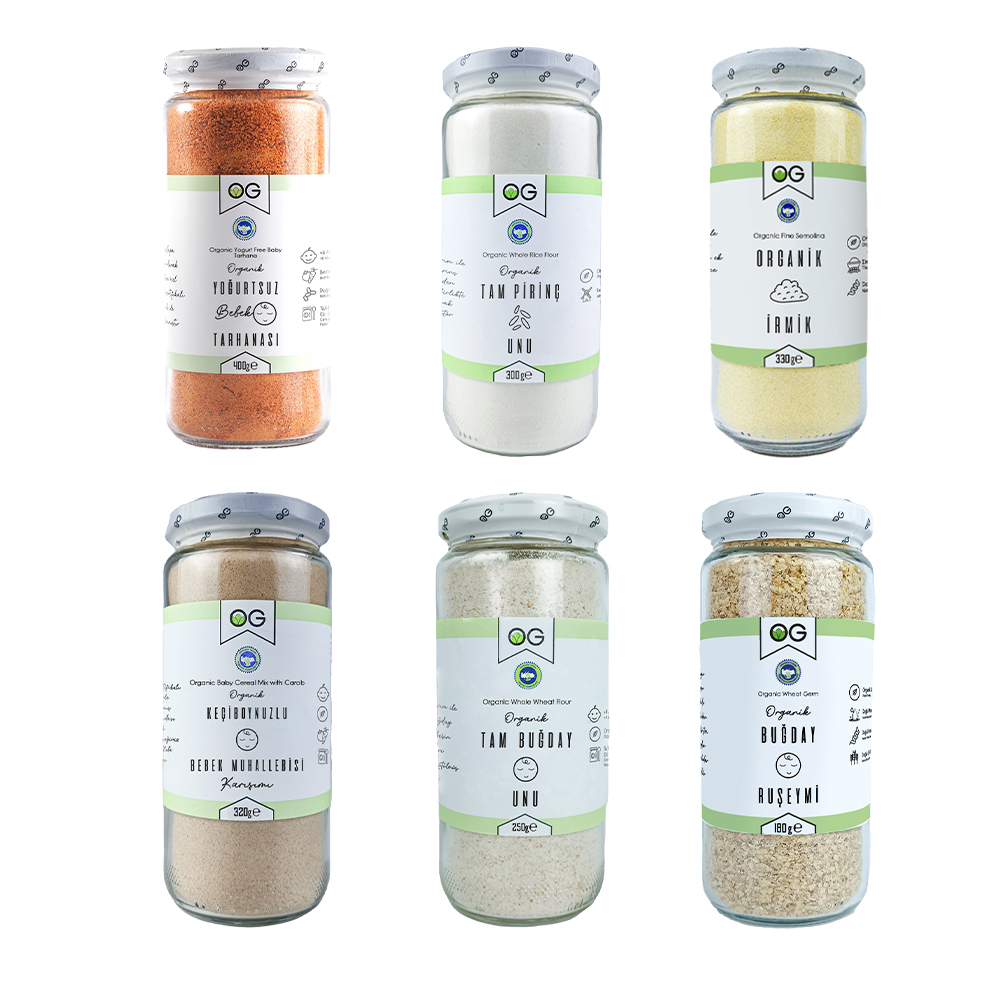 Organik Sertifikalı Bebek Ek Gıda Hazırlama Süt Alerjen Seti +8 AY