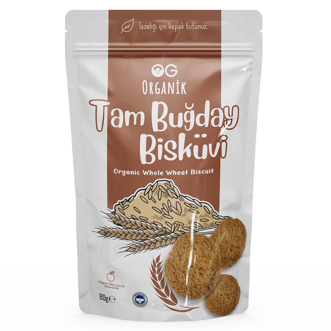 Organik Tam Buğday Bisküvi 80 Gr
